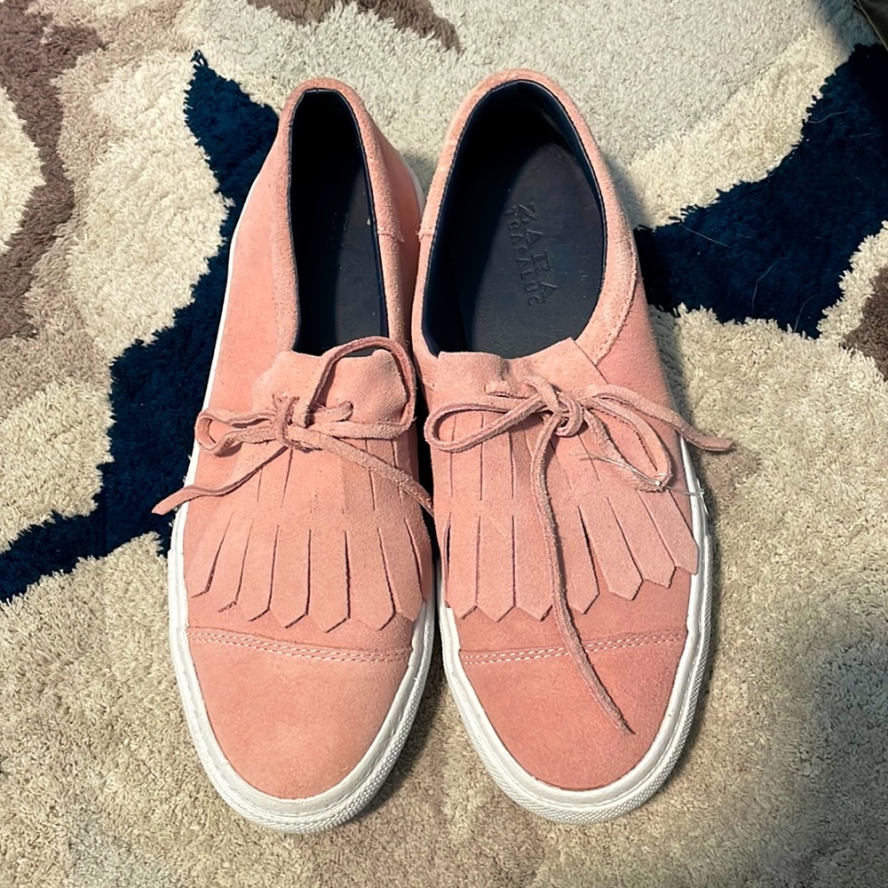 Zara Pink Suede Shoes